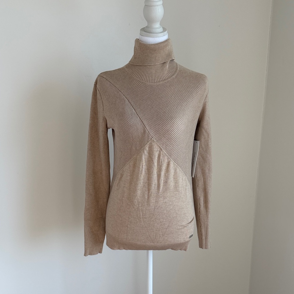 Calvin Klein Taupe Turtleneck Sweater